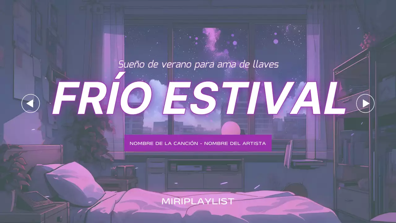 Portada de lista de reproducción de música veraniega pop-art en blanco y morado