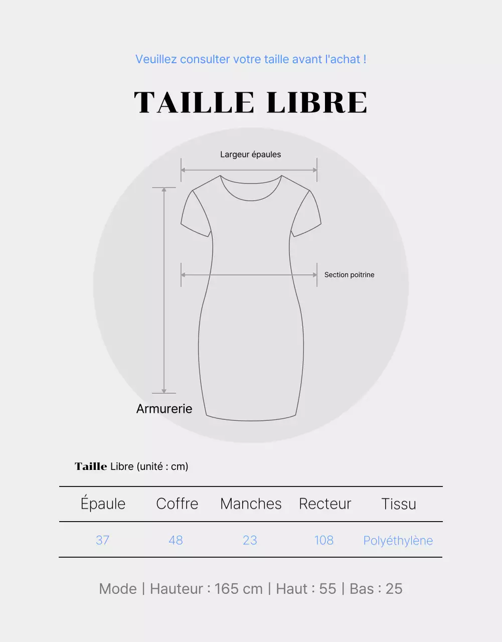 Robe d'été moderne avec publicité en bleu et bleu clair