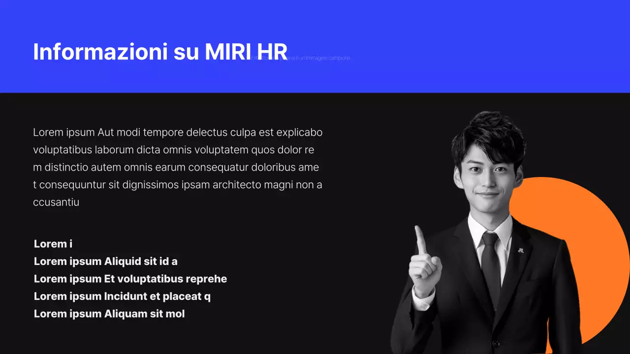 Moderna proposta di servizio di headhunting in nero e blu