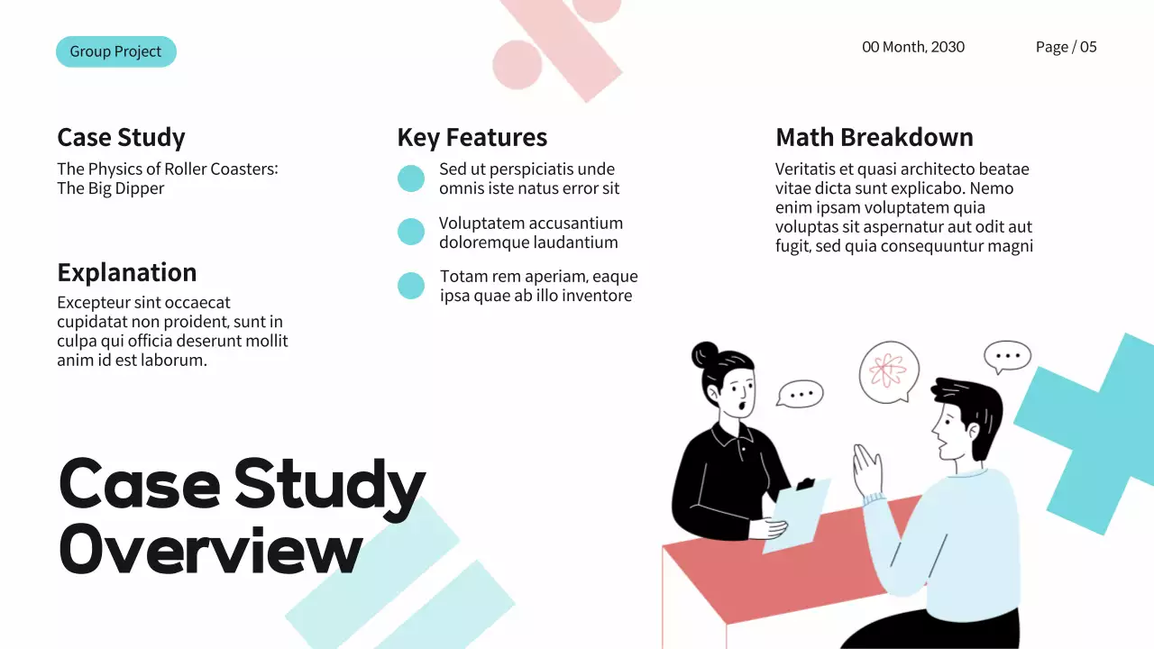 Blue Modern Math Presentation