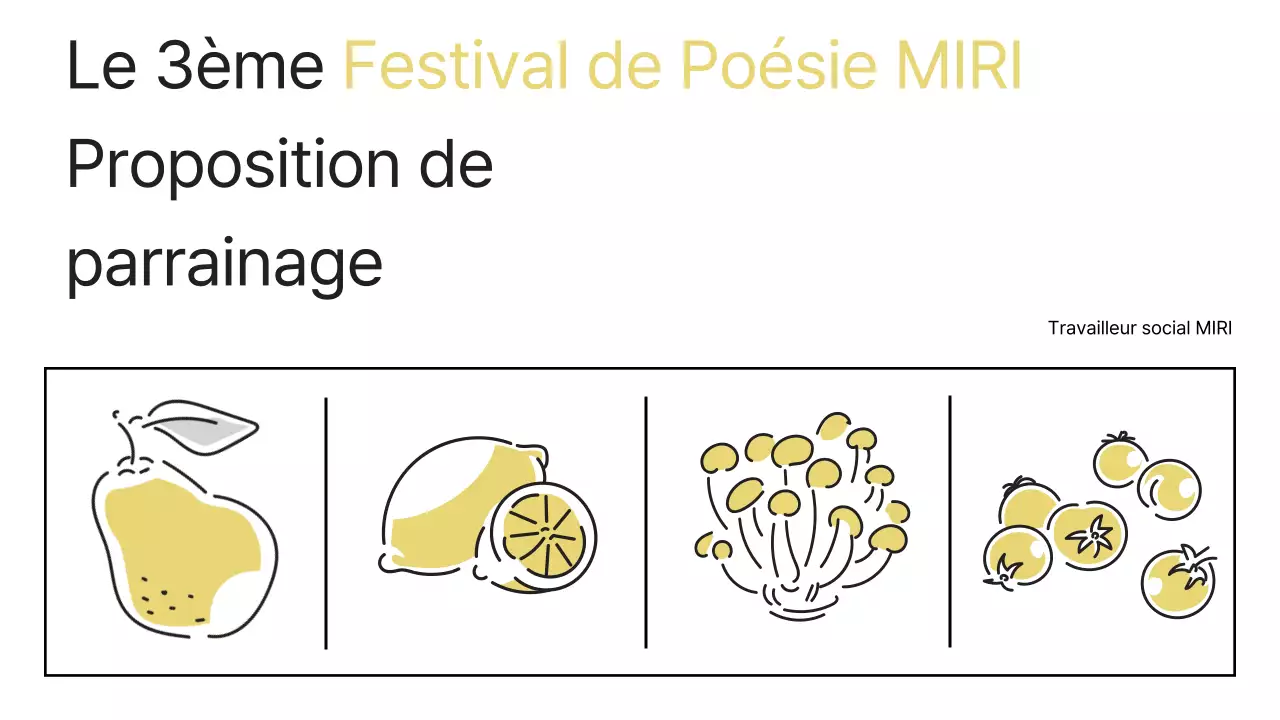 Proposition de parrainage d'une fête locale en jaune