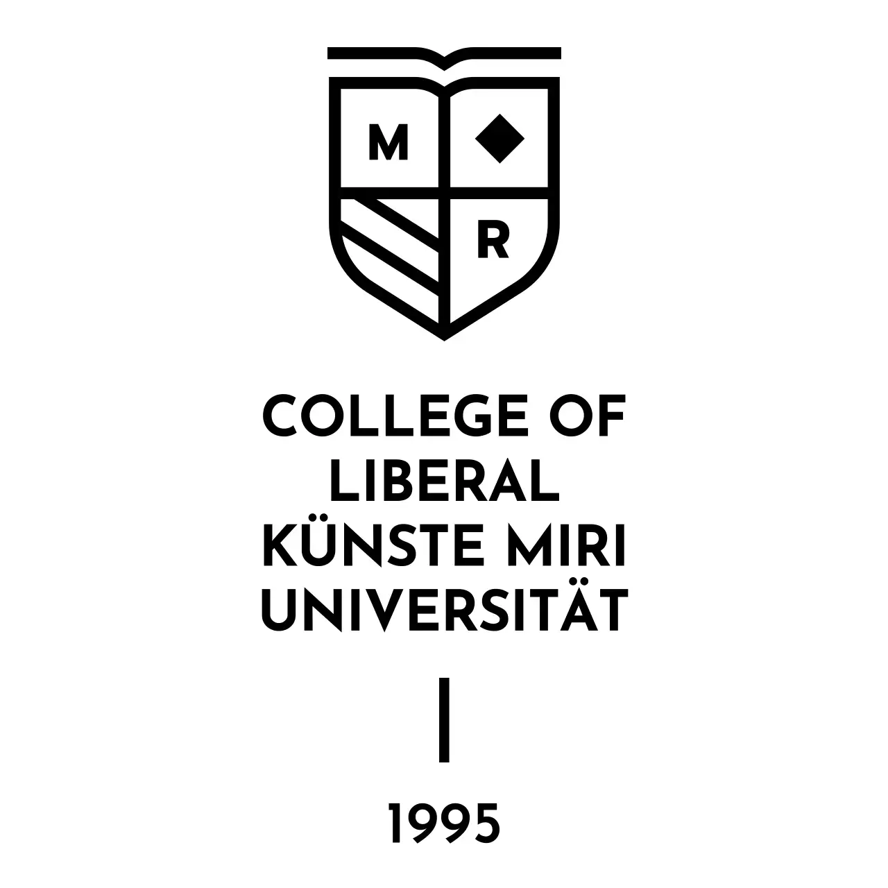 Design mit Schulemblem in Form einer Flagge