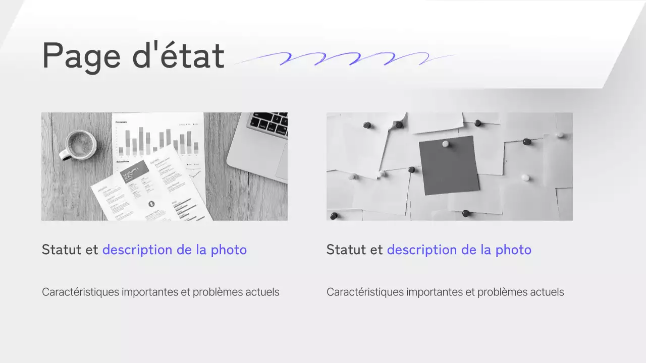 Un rapport de planification stratégique d'entreprise gris et simple