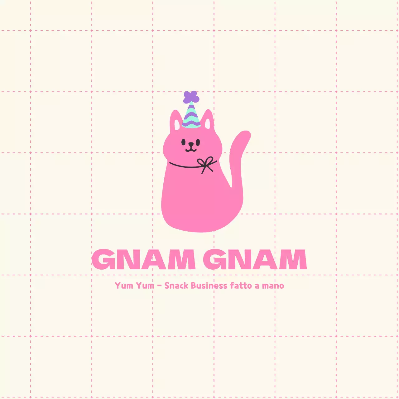 Bocconcini per cani fatti in casa con simpatiche illustrazioni di gatti in beige e rosa