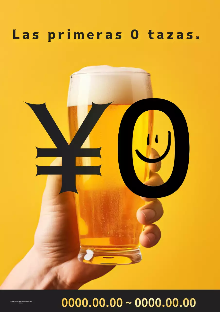 Un simple anuncio amarillo de bar