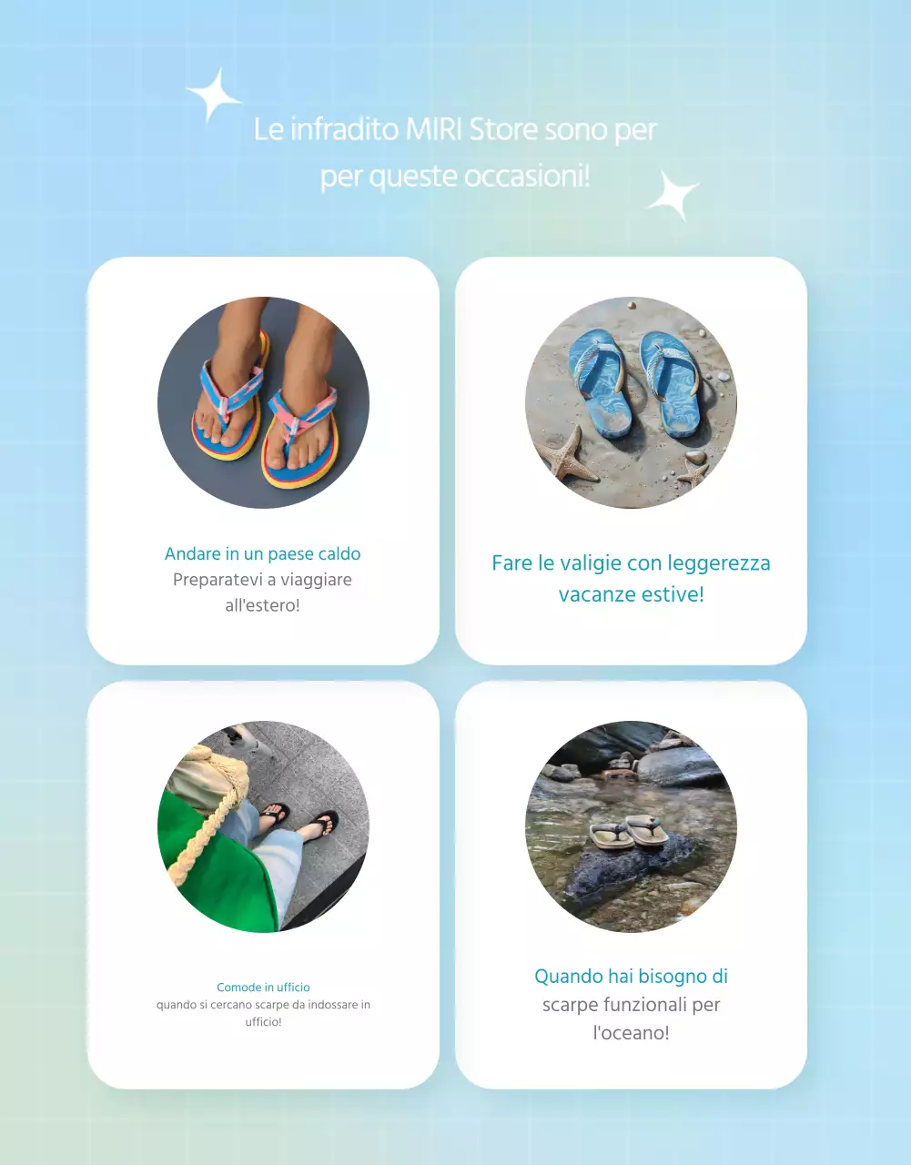 Gli speciali estivi semplici in blu e azzurro