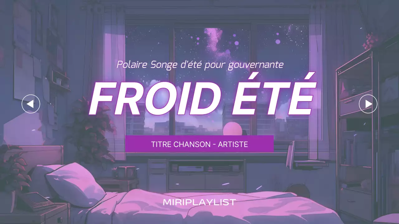 Couverture d'une liste de lecture de musique d'été en pop-art violet et blanc