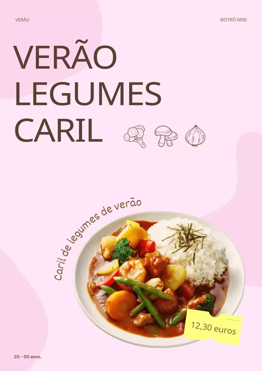 Novo menu de verão minimalista em roxo claro Relações públicas