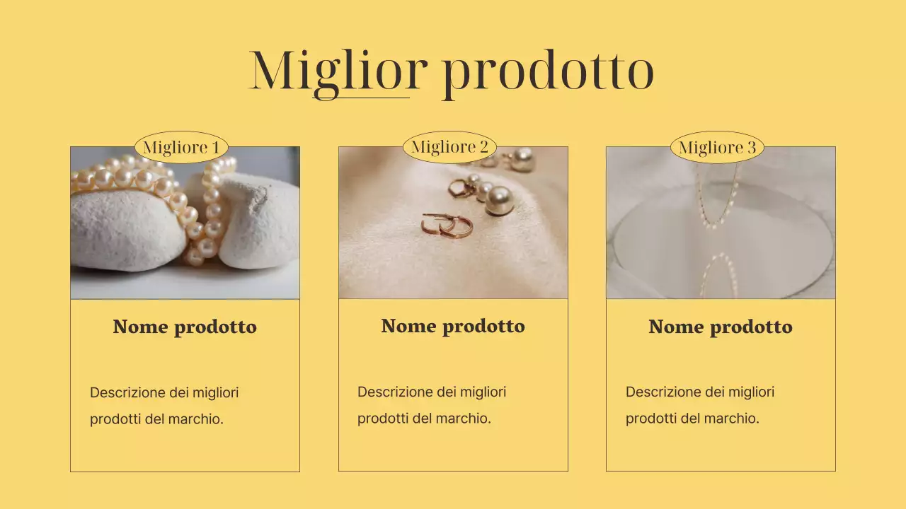 Un marchio di lusso per piccole imprese in giallo e marrone