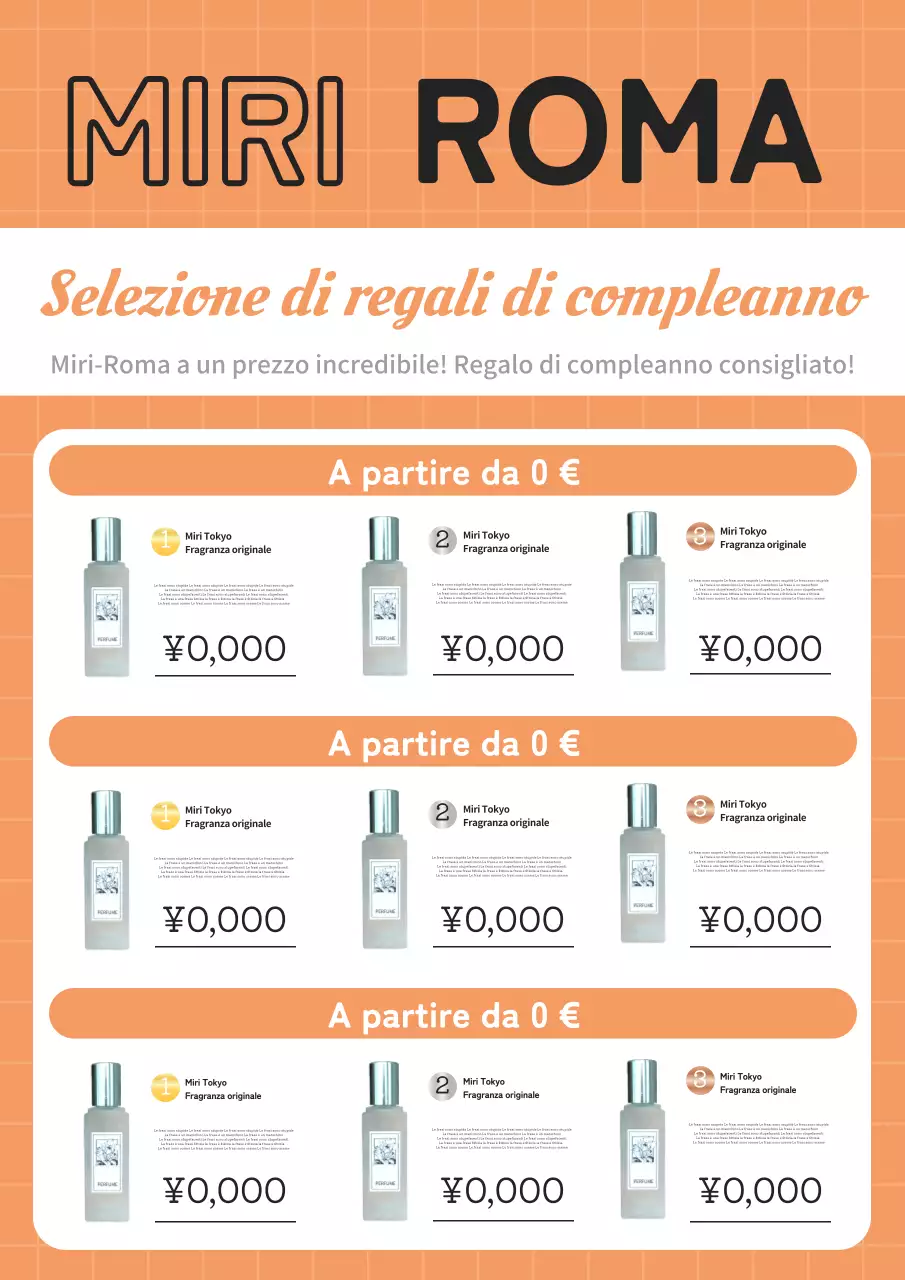 Pubblicità di eventi cosmetici moderna e semplice in arancione