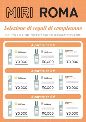 Pubblicità di eventi cosmetici moderna e semplice in arancione
