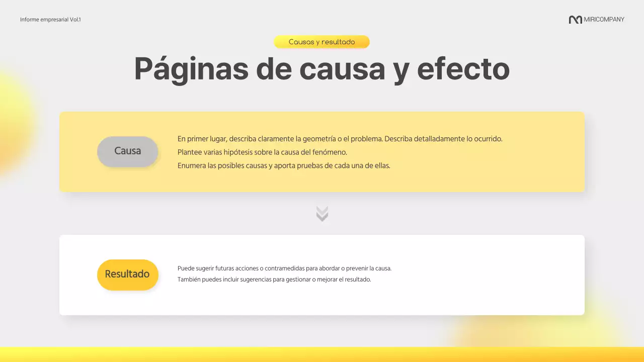 Un moderno informe corporativo en amarillo y gris