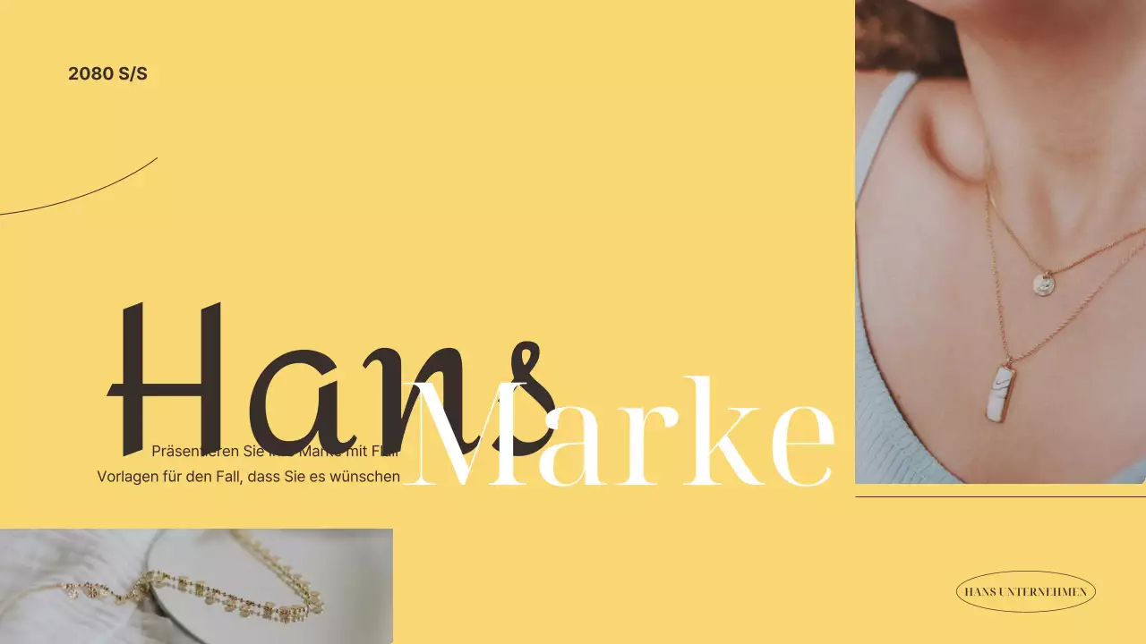 Eine luxuriöse Kleinunternehmermarke in Gelb und Braun