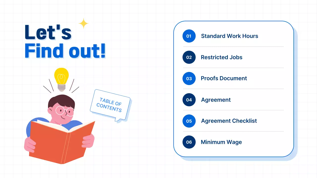 Thông tin luật lao động thanh niên phong cách màu xanh và đơn giản