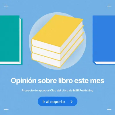 Una sencilla entrada de club de lectura en amarillo y azul claro