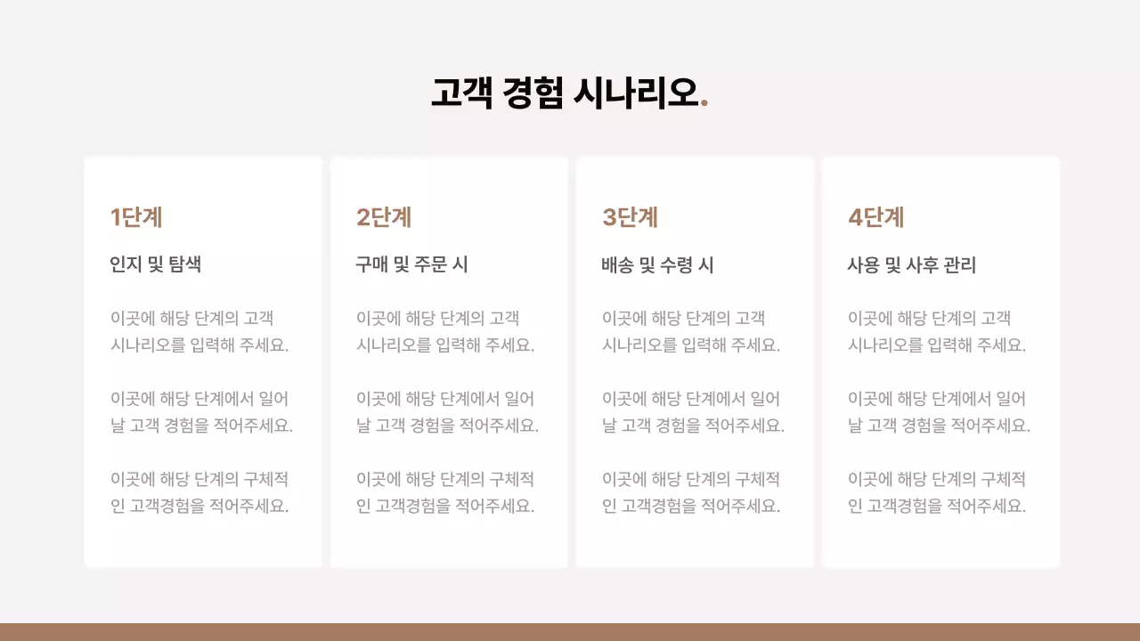 갈색과 베이지의 심플한 상품 기획 제안서
