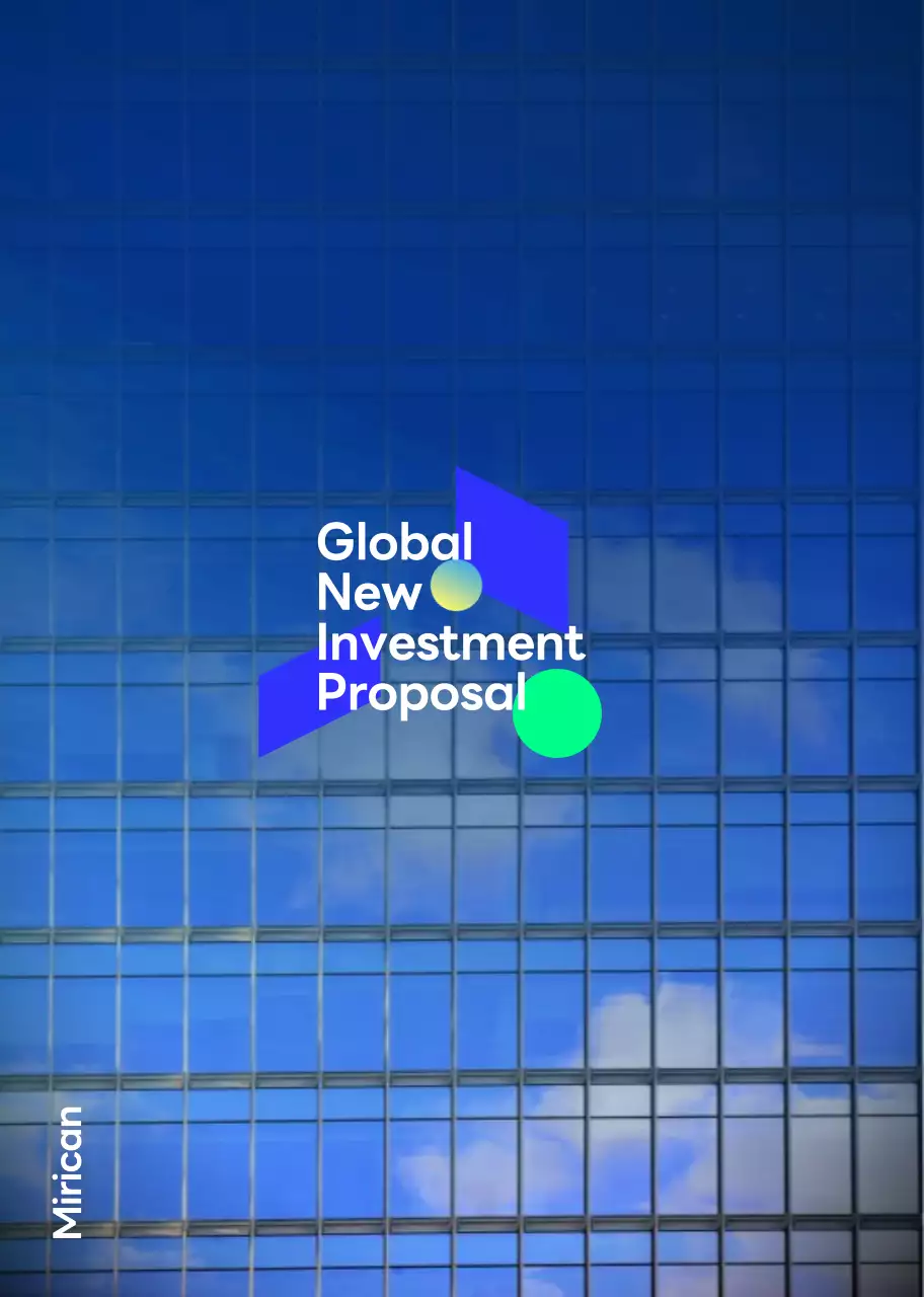 파란색의 신뢰가는 기업 투자 제안서 책자