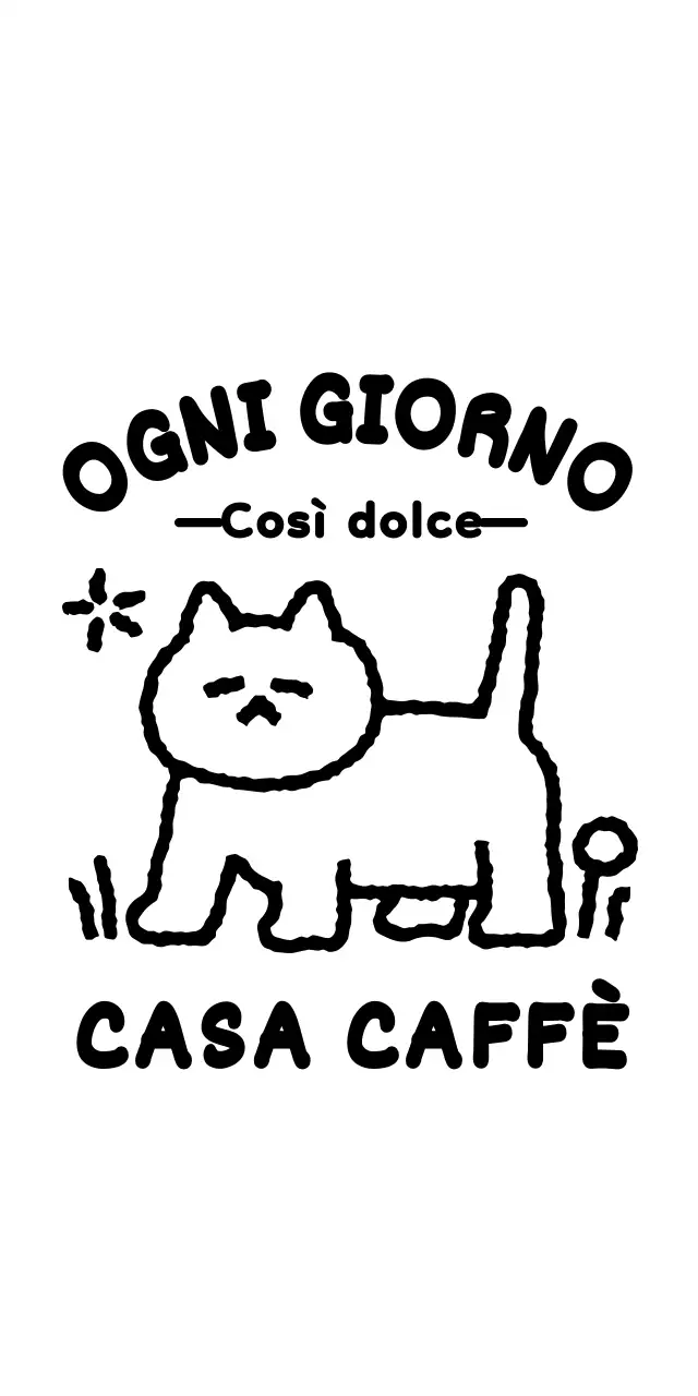 Logo con illustrazione di un simpatico gatto