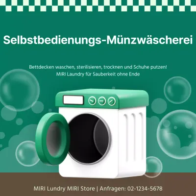 Förderung der kitschigen Münzwäsche in Grün und Braun