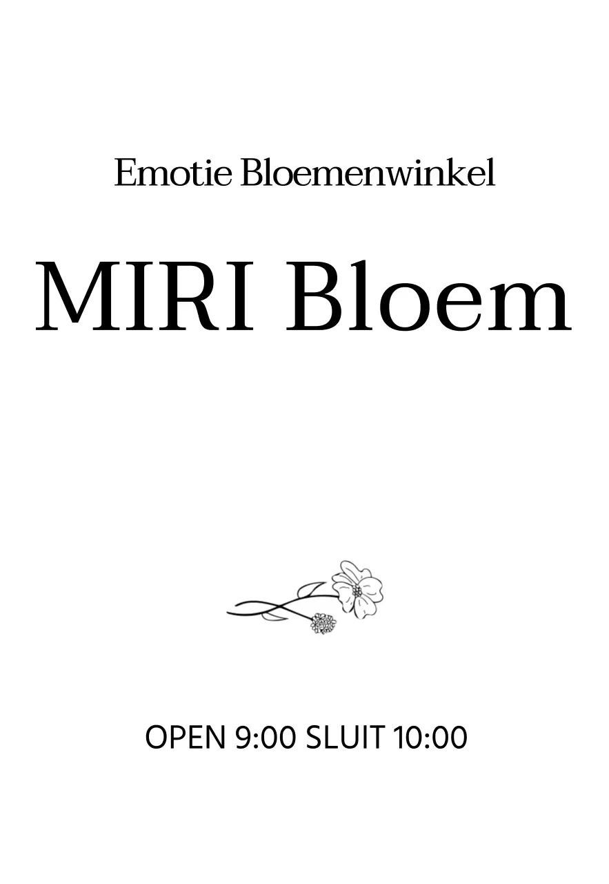 Bloemist bloemenwinkel bewegwijzering met een sentimentele bloemen lijn schets illustratie