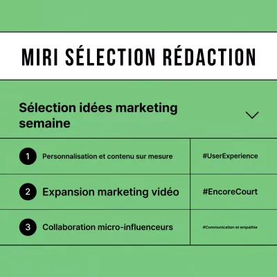 Un simple message marketing en chartreuse et blanc