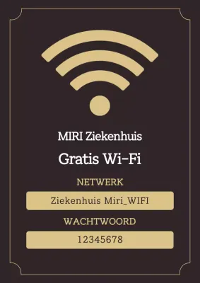 Bruine, moderne en gratis wifi-aankondiging