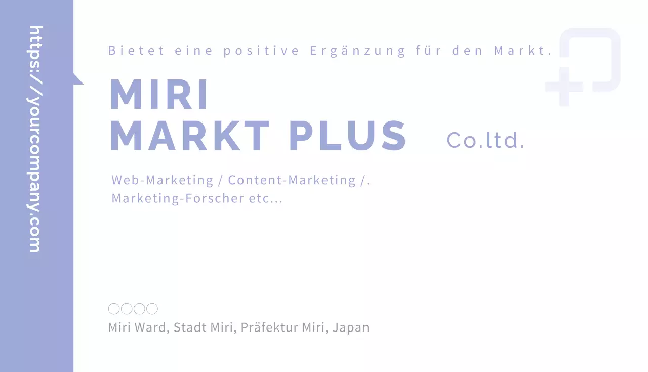 Basis-Visitenkarte für Firmenkunden in Weiß und Lila