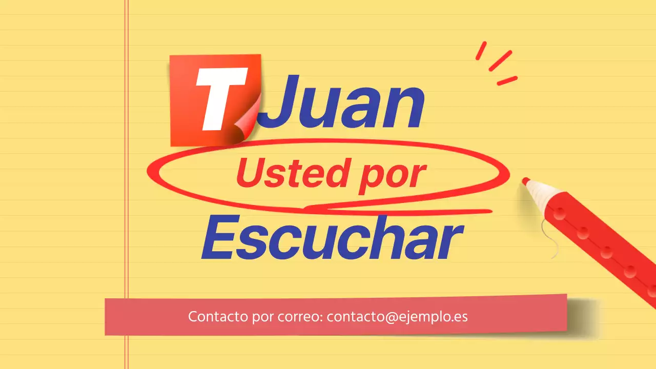 Información del anuncio resaltada en amarillo y azul marino