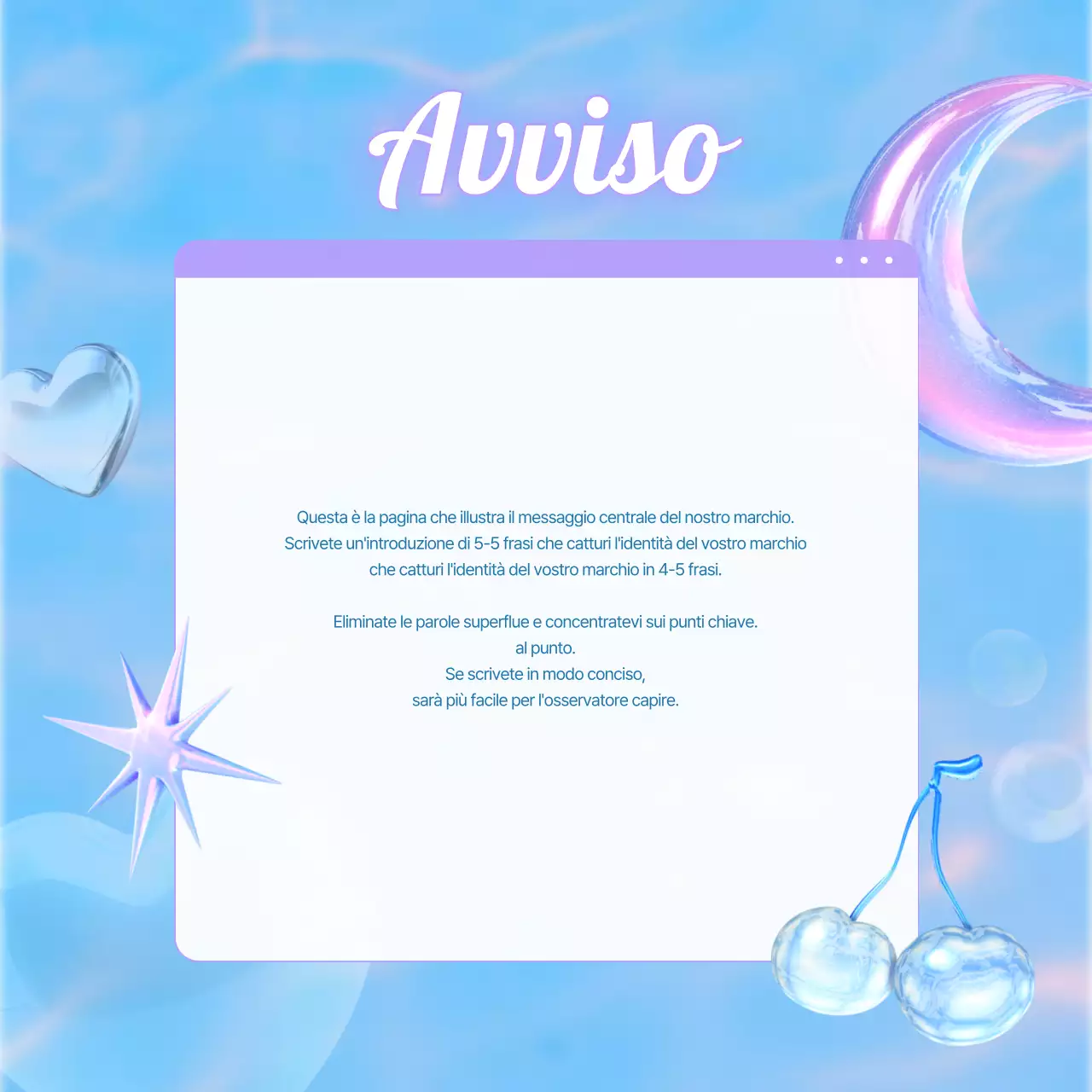 Messaggi kitsch con il marchio Y2K in azzurro