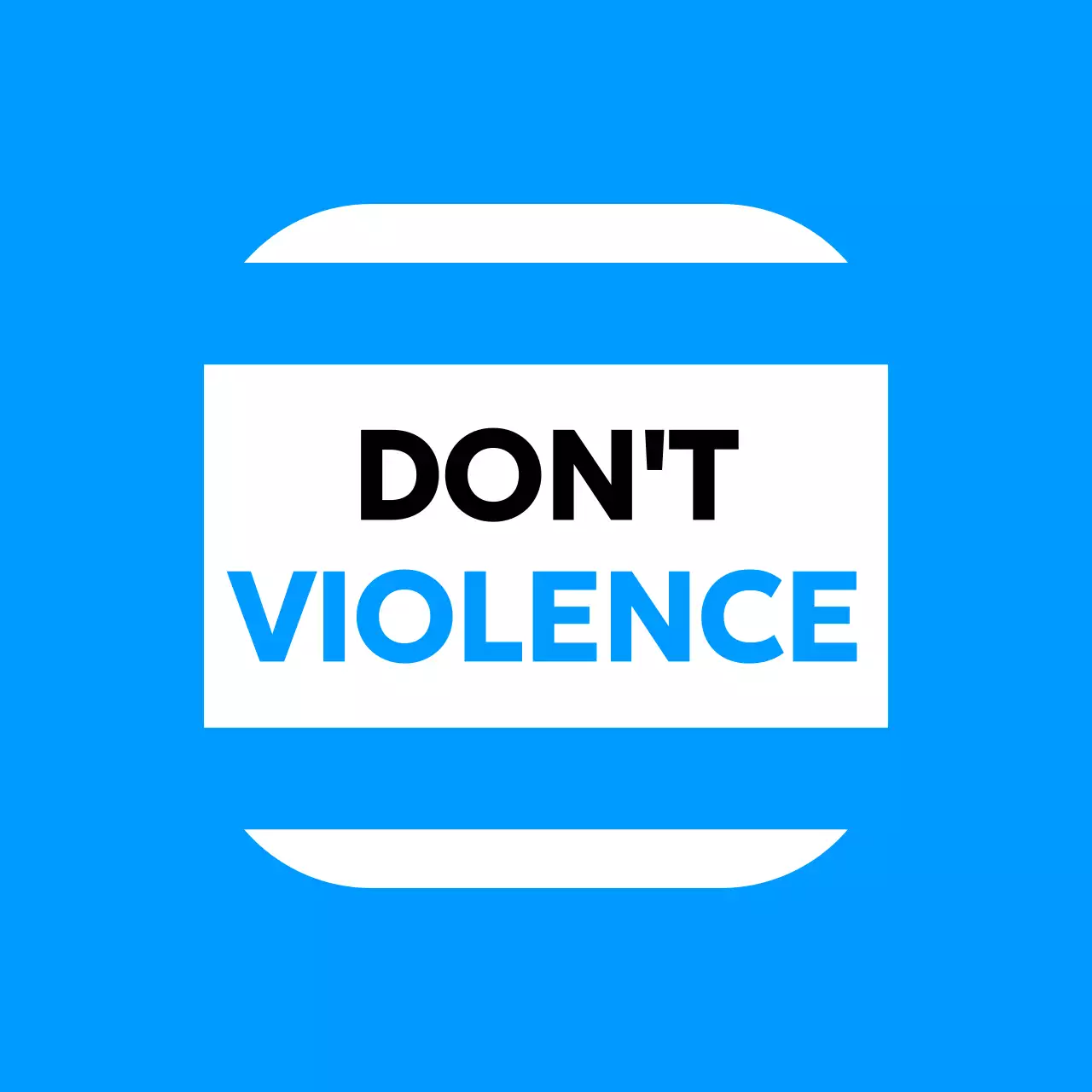 Desain anti-kekerasan dengan ilustrasi siswa dengan tangan terentang