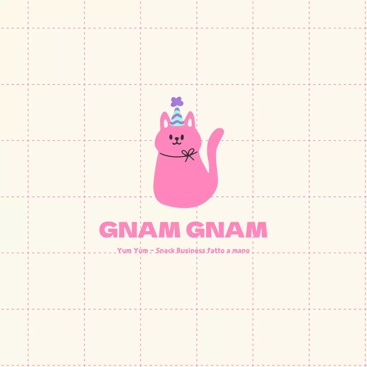 Bocconcini per cani fatti in casa con simpatiche illustrazioni di gatti in beige e rosa