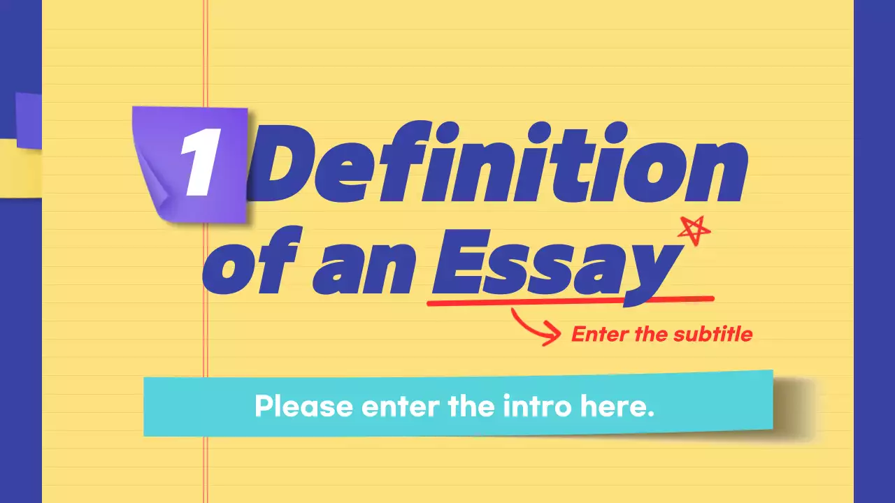 Yellow Modern Writing Presentation