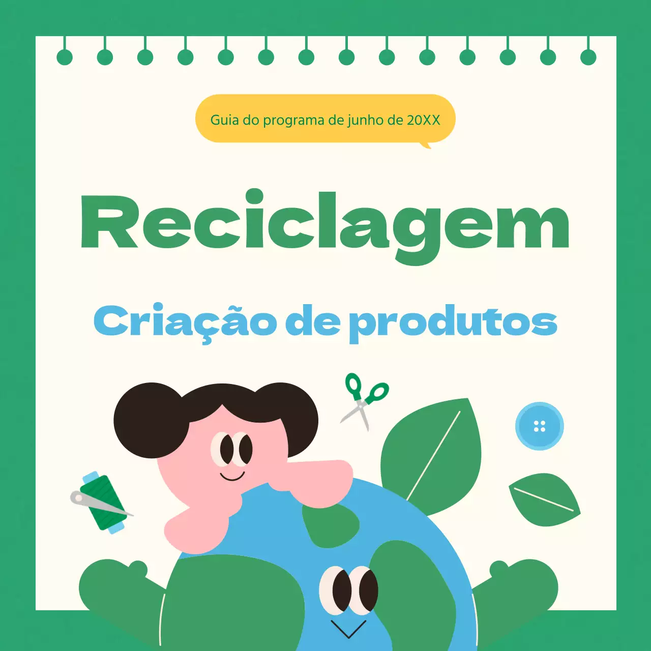 Um guia dos programas modernos de reciclagem em verde e azul claro