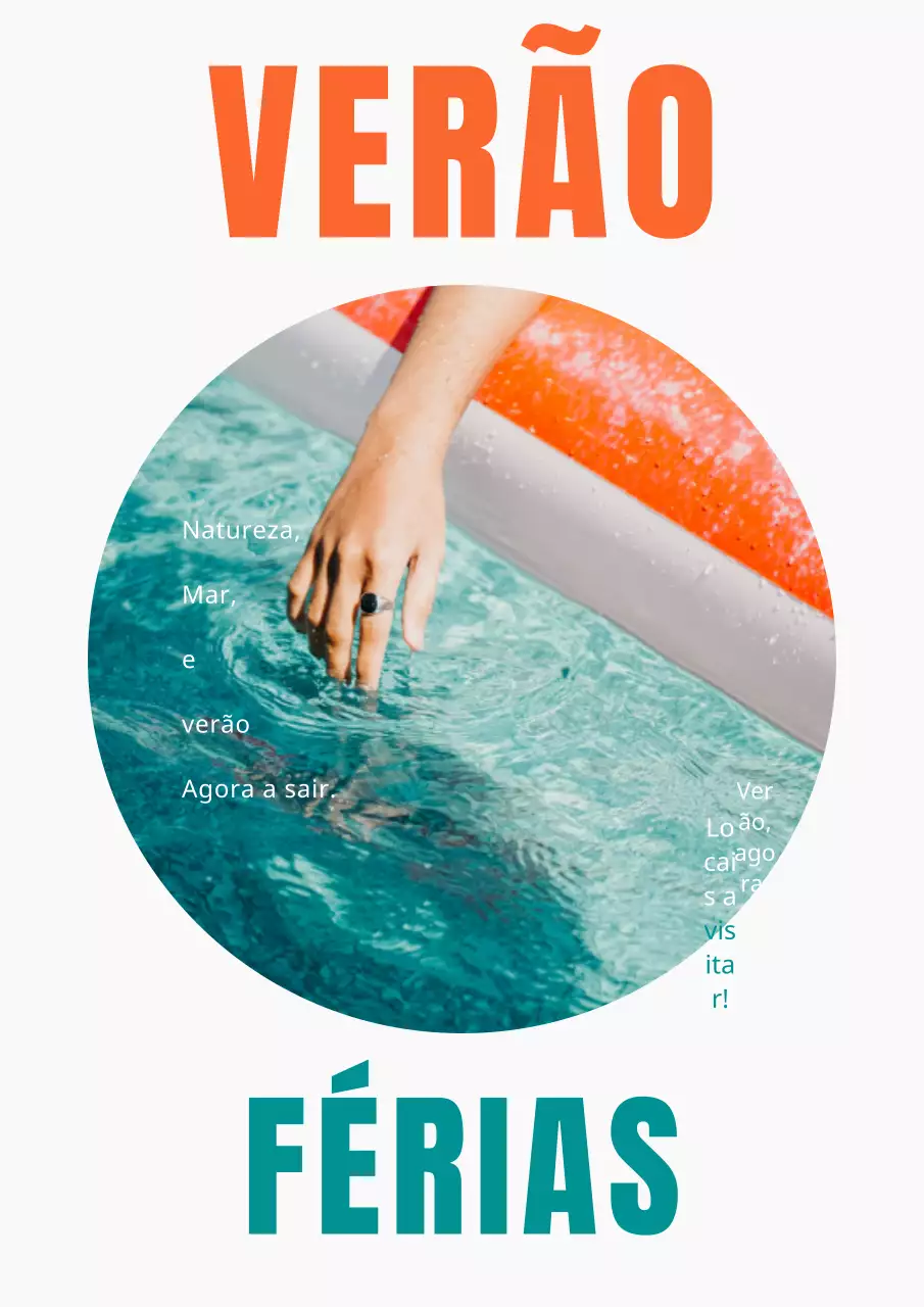 Produto simples de verão PR em cores laranja e menta.
