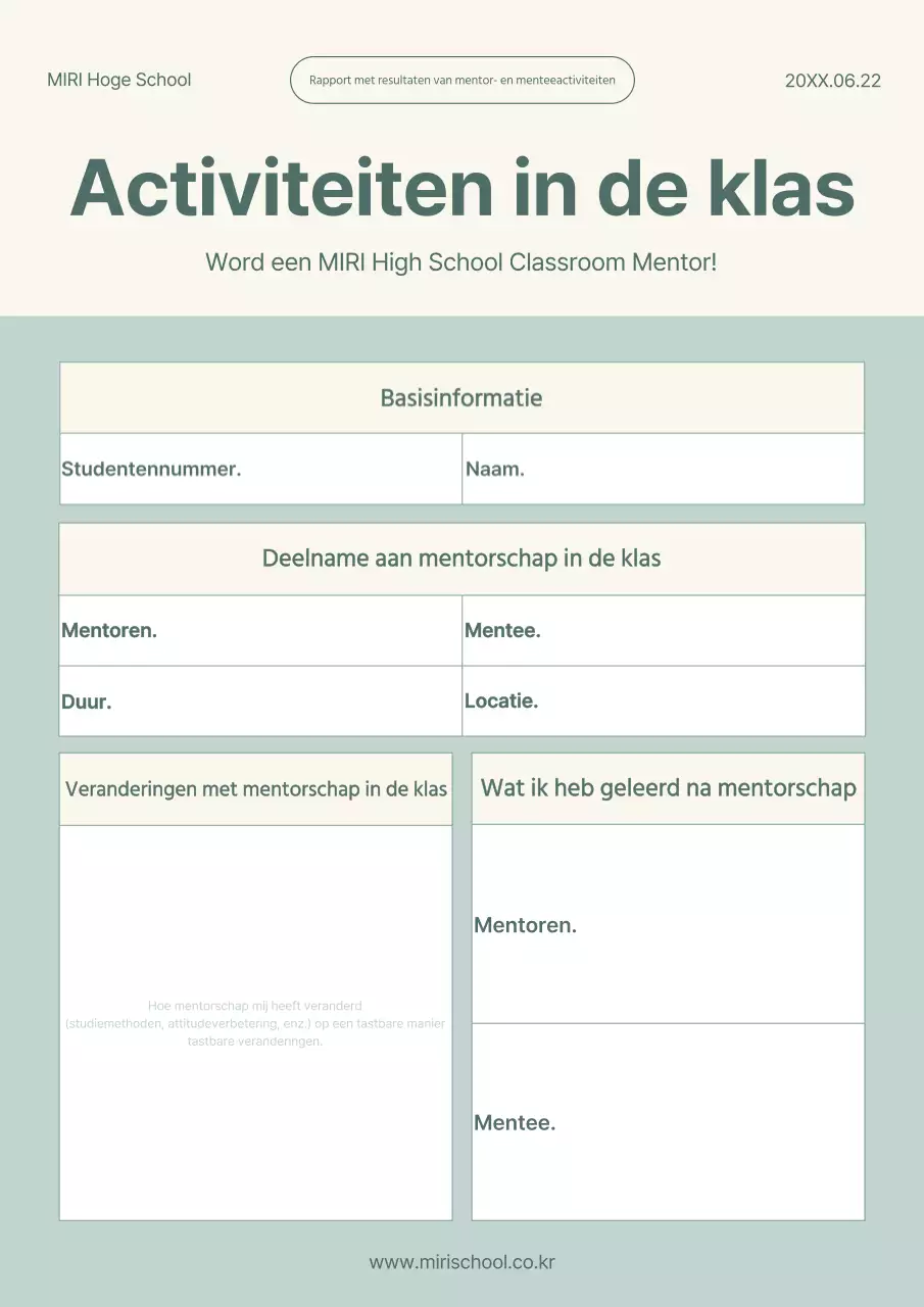 Eenvoudige activiteitenmaterialen voor in de klas in mint en ivoor