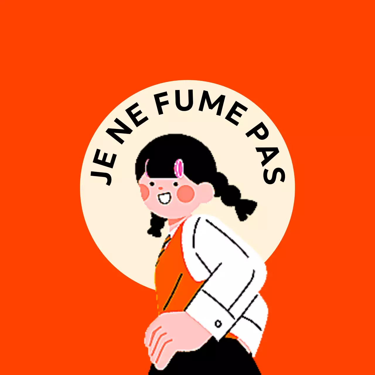 Design sans fumée avec de jolies illustrations d'étudiants