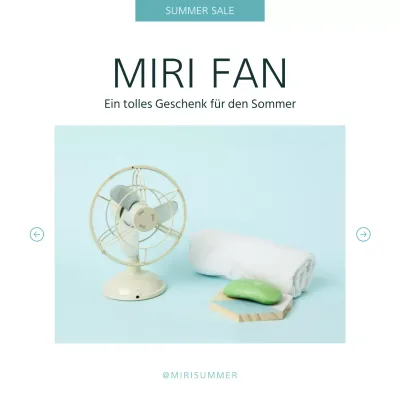 Minimalistische Sommergeschenke in Mint und Weiß Post