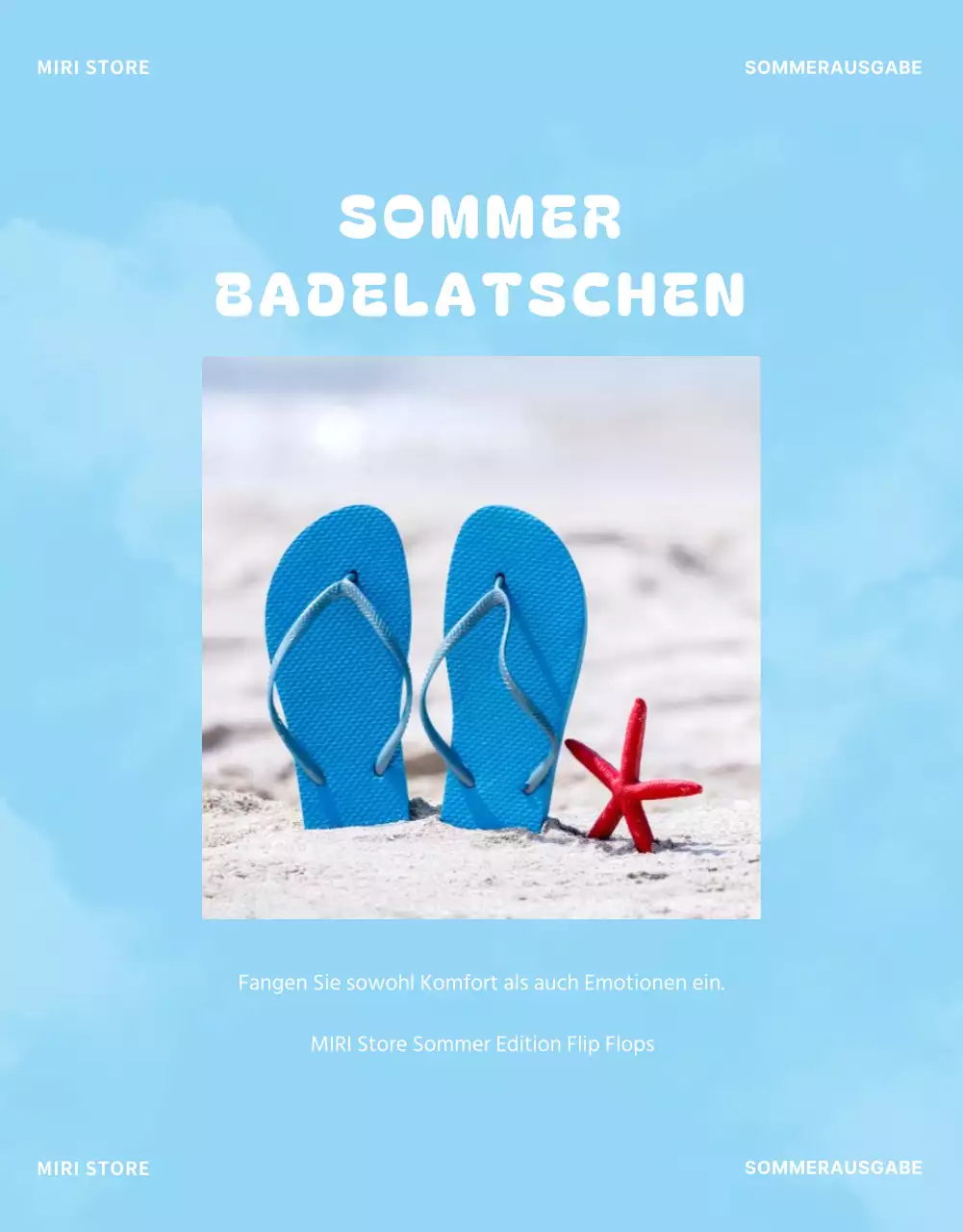 Über die einfachen blauen und hellblauen Sommerspecials