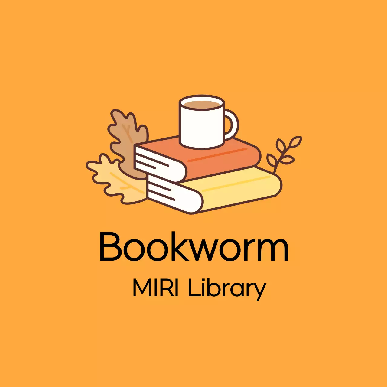 Desain yang hangat dengan ilustrasi buku