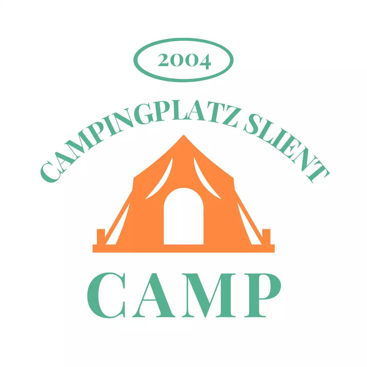 Sauberes Design mit Camp-Illustrationen