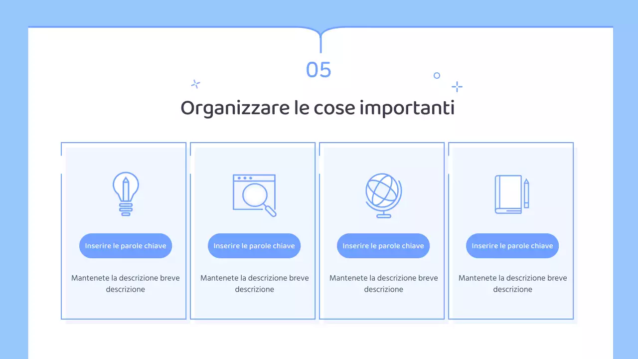 Piano di lezione semplice per insegnanti di scuola in blu e bianco