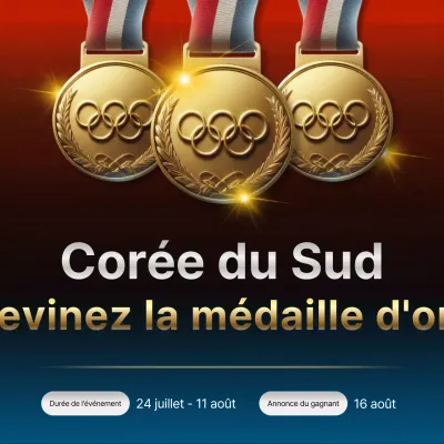 Accents d'argent et d'or Publicité pour le quiz de la médaille d'or