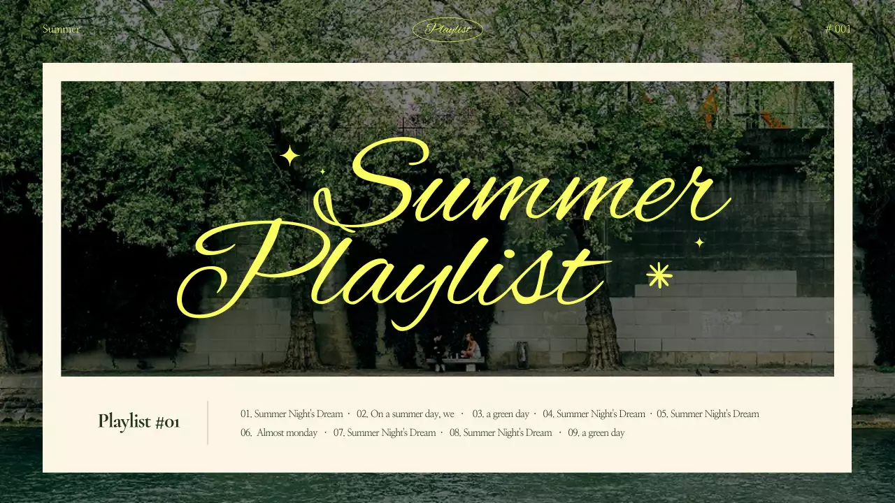 Green Elegant Music Playlist 유튜브 썸네일