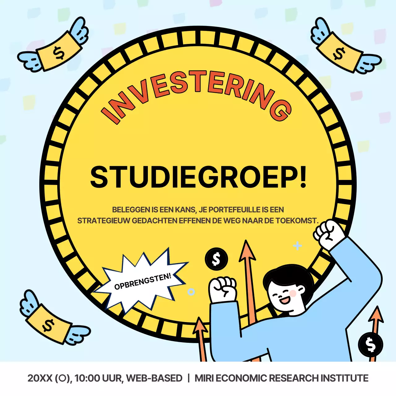 Beschrijving beleggingsportefeuille in lichtblauw en geel gemarkeerd