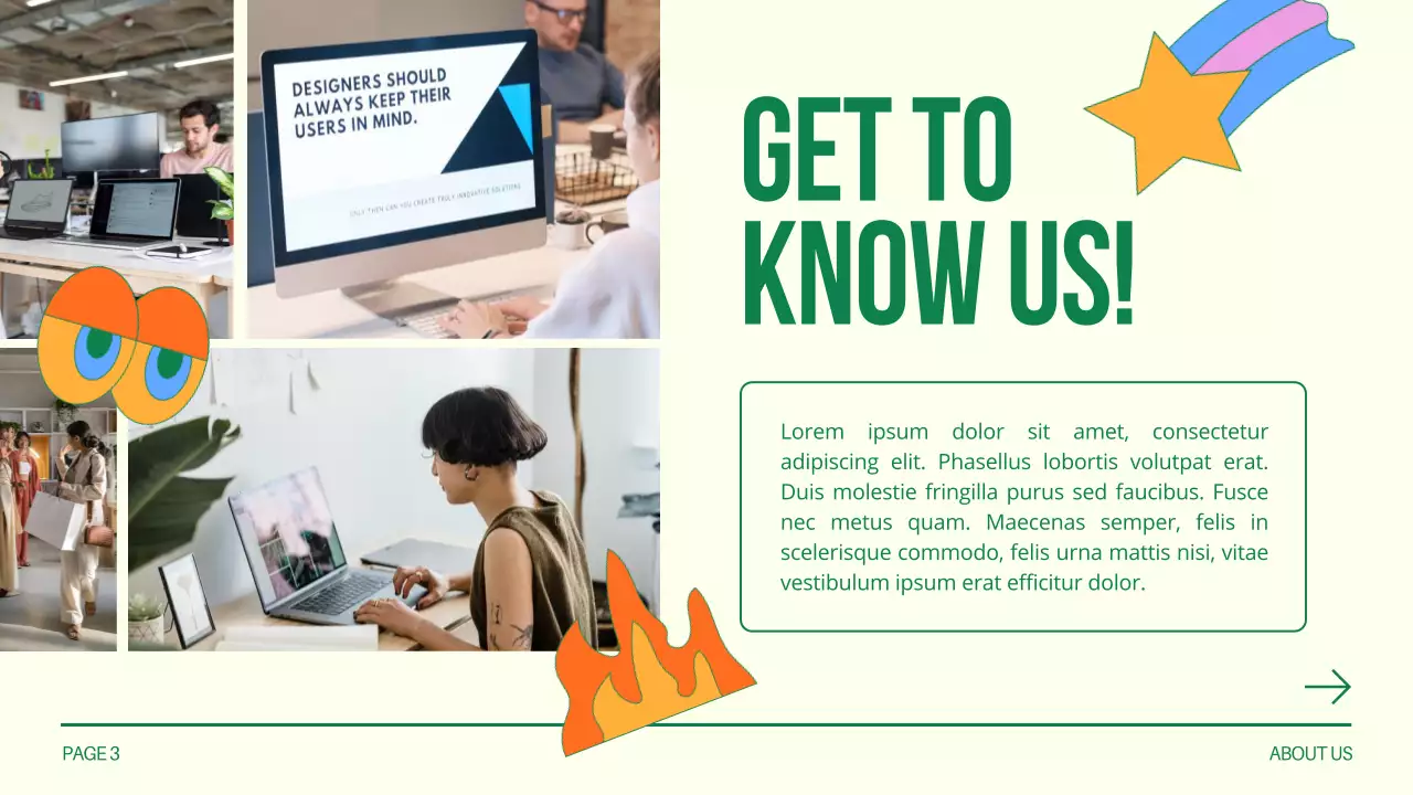 Green Creative Design Profile Presentation