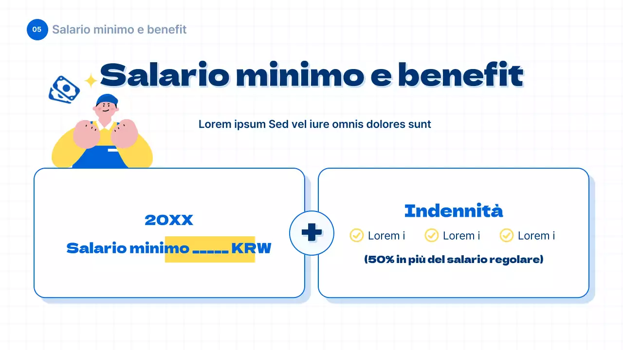 Informazioni sul diritto del lavoro giovanile in stile blu e semplice