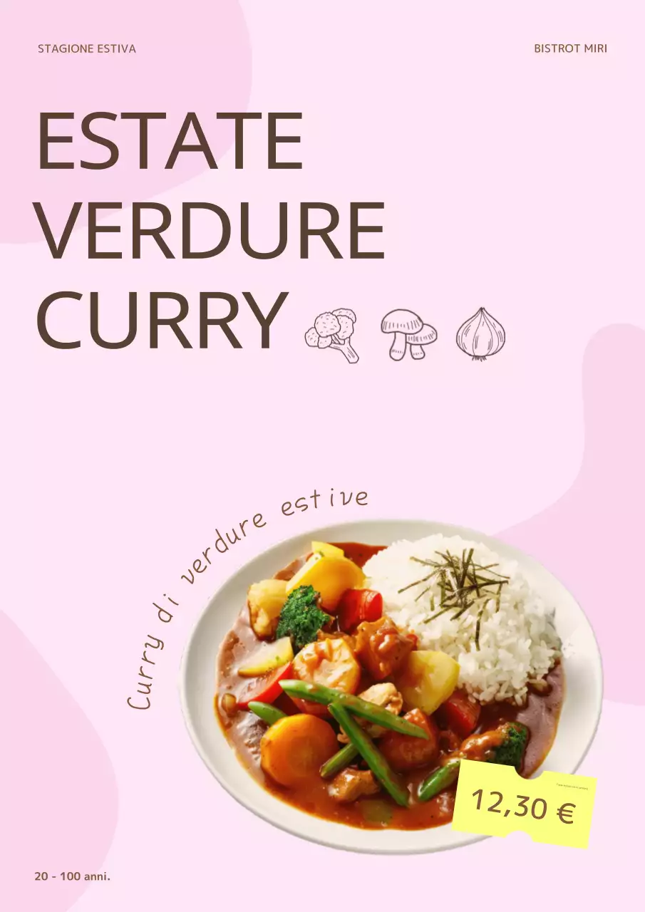 Nuovo menu estivo minimalista in viola chiaro PR