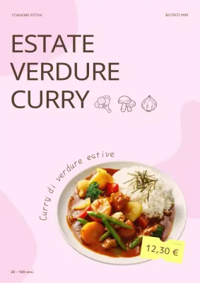 Nuovo menu estivo minimalista in viola chiaro PR