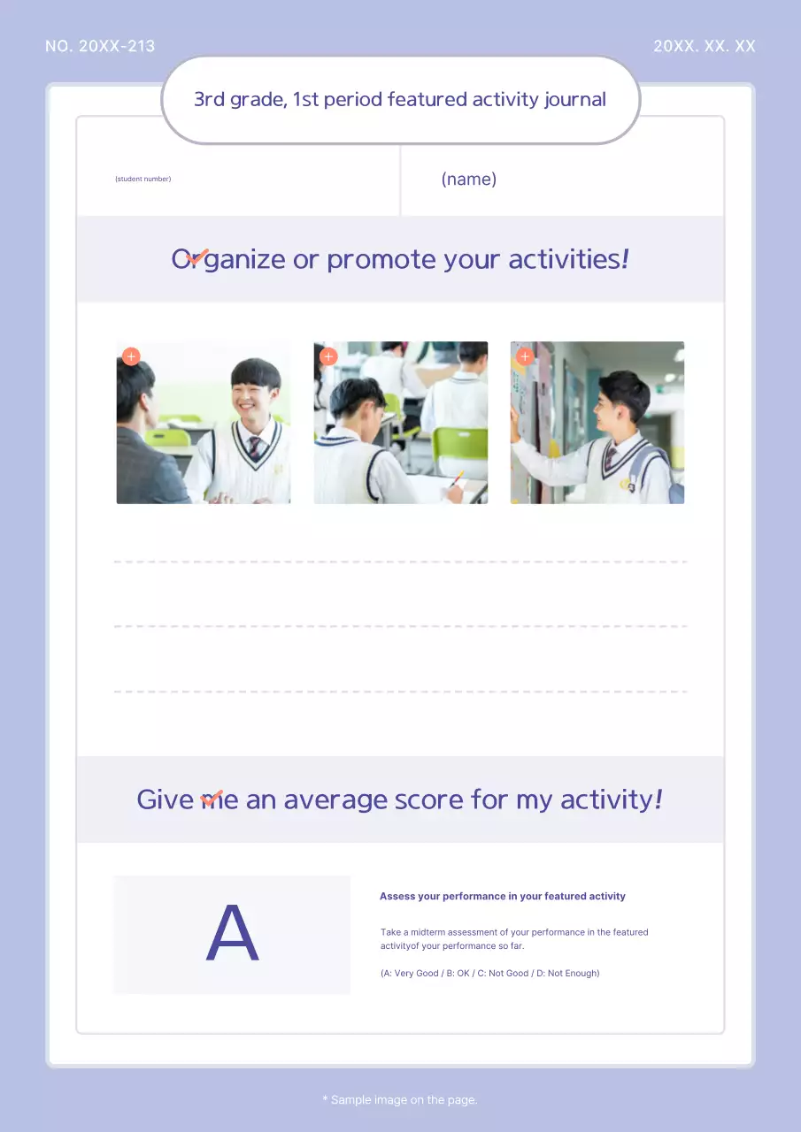 Nhật ký hoạt động tối giản màu xanh