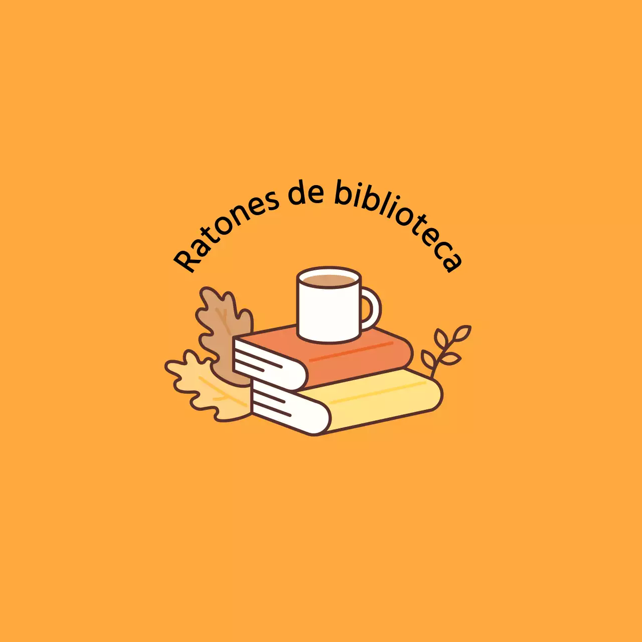 Cálido diseño con ilustraciones de libros